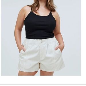 🏷️Madewell NWT Pull-On Paperbag Shorts: Garment-Dyed Edition SZ 33 Antique…